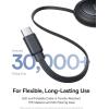 imageBaseus Retractable USB C Cable 100W 2 in 1 USBC to USBC Multi Fast Charging Cable 5 Length Presets 4ft 5A Type C Charger Cord for iPhone 17 ProPlusMax Galaxy S24S23 iPad Pro Tablet4ft