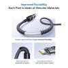 imageBaseus USB C Cable 100W 5A Fast Charging USB C Charger Cable with LED Display Zinc Alloy Nylon Braided USB C to USB C Cable for iPhone 16ProPlusPro Max MacBook iPad Pro Galaxy S24S23 66ftBlack