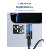 imageBaseus USB C Cable 100W 5A Fast Charging USB C Charger Cable with LED Display Zinc Alloy Nylon Braided USB C to USB C Cable for iPhone 16ProPlusPro Max MacBook iPad Pro Galaxy S24S23 66ftBlack
