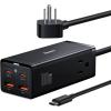 imageBaseus USB C Charger PowerCombo 65W  6 in 1 Travel Power Strip USB C Desk Charging Station with 2AC Outlets Fast Charging Extension Cord for Laptops iPhone Samsung iPad 100W Type C Cable Included100W