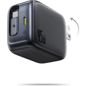 imageBaseus Enercore CJ11 Retractable USB C Charger 67W 3 in 1 Fast Charging Block with Foldable Plug PDPPS for Galaxy S25iPhone 171615 SeriesMacBook AirAirpods 445W