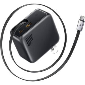 imageBaseus Enercore CJ11 Retractable USB C Charger 67W 3 in 1 Fast Charging Block with Foldable Plug PDPPS for Galaxy S25iPhone 171615 SeriesMacBook AirAirpods 4100W