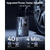 imageBaseus Tire Inflator Portable Air Compressor 150PSI Cordless Air Pump for Car Tires 2X Faster Electric Inflator with 7500 mAh Battery Capacity LED Light Car Motorcycle Bicycle Ball Car Accessories