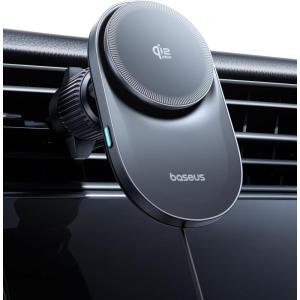 imageBaseus Qi22 Certified 25W for MagSafe Car Mount Charger UltraThin Fast Charging Wireless Charger Car Phone Holder 360 Rotatable Magnetic Phone Mount for Car Air Vent for iPhone 17161514Black