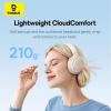 imageBaseus Bass BH1 Lite Bluetooth Headphones Over Ear SuperBass 80H PlaytimeAI ENC Clear Calls Comfortable Fit Smart App Control Bluetooth 60 Foldable Lightwight Headset for Travel Milky WhiteMilky White