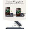 imageBaseus Nomos Charging Station 245W 6in1 USBC Power Strip Qi2 Certified 15W Magnetic Wireless Charger with Dual 100W Retractable Cable 4 USBC 1 USBA Desktop Charger for MacBook iPhone 17Black