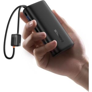 imageBaseus 25000mAh Power Bank 140W Laptop Portable Charger with Dual Builtin USBC Cables PD31 Fast Charging Battery Pack for MacBook ProAir iPhone 17161514 Galaxy S24 Steam Deck iPadCompact Size10000mAh