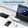 imageBaseus 100W Power Bank 20000mAh Portable Laptop Charger with Builtin USBC Dual Cables Travel Essential PD QC Fast Charging for MacBook iPad iPhone 1716 Samsung Steam Deck TSAApprovedStarlight OffWhite