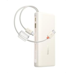 imageBaseus 100W Power Bank 20000mAh Portable Laptop Charger with Builtin USBC Dual Cables Travel Essential PD QC Fast Charging for MacBook iPad iPhone 1716 Samsung Steam Deck TSAApprovedStarlight OffWhite