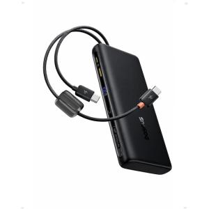 imageBaseus 100W Power Bank 20000mAh Portable Laptop Charger with Builtin USBC Dual Cables Travel Essential PD QC Fast Charging for MacBook iPad iPhone 1716 Samsung Steam Deck TSAApprovedDark Black