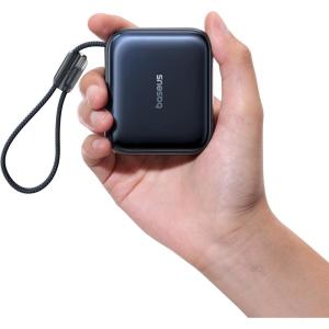 imageBaseus PicoGo AC22 Mini Power Bank 10000mAh 45W PD Portable Charger Builtin USBC Cable Ultra Small Sized Battery Pack Fast Charging Battery Bank for iPhone 171615 Samsung S25S24 Pixel 10 iPadBlack