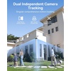 image:imageBaseus X1 Pro DualTracking Solar Security Camera Outdoor Wireless Dual 3K AI Cameras 300 Pan Color Night Vision 8 Zoom Local Storage up to 512GB IP65 No SubscriptionGrey