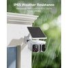 image:imageBaseus X1 Pro DualTracking Solar Security Camera Outdoor Wireless Dual 3K AI Cameras 300 Pan Color Night Vision 8 Zoom Local Storage up to 512GB IP65 No SubscriptionWhite