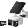 image:imageBaseus X1 Pro DualTracking Solar Security Camera Outdoor Wireless Dual 3K AI Cameras 300 Pan Color Night Vision 8 Zoom Local Storage up to 512GB IP65 No SubscriptionGrey