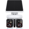 image:imageBaseus X1 Pro DualTracking Solar Security Camera Outdoor Wireless Dual 3K AI Cameras 300 Pan Color Night Vision 8 Zoom Local Storage up to 512GB IP65 No SubscriptionWhite