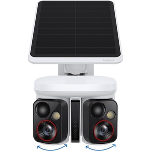 image:imageBaseus X1 Pro DualTracking Solar Security Camera Outdoor Wireless Dual 3K AI Cameras 300 Pan Color Night Vision 8 Zoom Local Storage up to 512GB IP65 No SubscriptionWhite