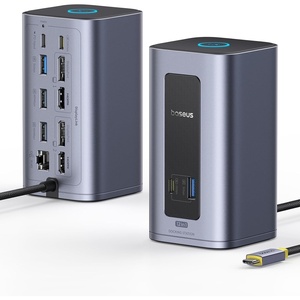 image:imageBaseus Nomos Air Mac 12 in 1 Docking Station Dual Monitor Laptop Docking Station with 2K HDMIDP 10Gbps USBCA 100W PD USB C Docking Station Compatible for macOS Displaylink Driver Required12 in 1 for MacOS