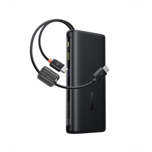 image:imageBaseus 25000mAh Power Bank CCC Certified 145W Laptop Portable Charger with Dual Builtin USBC Cables PD31 Fast Charging Battery Pack for MacBook ProAiriPhone 1716 Series Galaxy S25S24Black