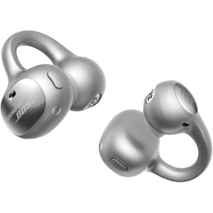 image:imageBaseus Inspire XC1 Open Ear ClipOn Earbuds Sound by Bose Dolby Audio Adaptive Tunning Sound Hybrid 2Way Driver ZeroSense Air Cushion 4Mic Adaptive Clear Calls IP66 Waterproof 40H PlaytimeTitanium