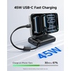image:imageBaseus 10000mAh 45W Portable Charger Builtin Cable amp5W Apple Watch Charger  Travel Compact Power Bank Compatible with iPhone 171615141312 Apple Watch iPad amp MacBook for Daily TripBlack