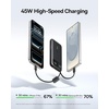 image:imageBaseus 45W Ultra Slim 10000mAh Power Bank Builtin USBC Cables CCC Certified Portable Charger Travel Essential Fast Charging Pocket Size Phone Battery Pack for iPhone 17 16 Samsung S25 S24 iPadDeep Black