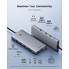 image:imageBaseus 13 in 1 Docking Station USB C Docking Station with 4K HDMI PD 3 USBA RJ45 Audio TFSD Card Reader USB Hub Compatible for MacBookDellHPSurfaceLenovo