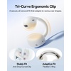 image:imageBaseus Bass BC1 Open Ear Earbuds ClipOn Headphones OpenRing Comfort with TriCurve Snug Clip Powerful Sound with SuperBass 4Mic Clear Calls IP55 Waterproof 38H PlaytimeStarlight White