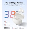 image:imageBaseus Bass BC1 Open Ear Earbuds ClipOn Headphones OpenRing Comfort with TriCurve Snug Clip Powerful Sound with SuperBass 4Mic Clear Calls IP55 Waterproof 38H PlaytimeStarlight White