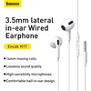 image:imageBaseus Encok 35mm lateral inEar Wired Earphone H17 WhiteErgonomic