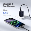 image:imageBaseus Inspire XH1 Adaptive Active Noise Cancelling Headphones 45W USB C Charger Dual Port PPS Fast Charging Block