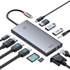 image:imageBaseus 13 in 1 Docking Station USB C Docking Station with 4K HDMI PD 3 USBA RJ45 Audio TFSD Card Reader USB Hub Compatible for MacBookDellHPSurfaceLenovo