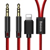 image:imageBaseus CALL340S Audio Cable  L34 Apple to 35mm amp USBCharging Audio Cable Silver amp Black