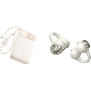 image:imageBaseus Inspire XC1 Open Ear ClipOn Earbuds Bundle with 20000mAh Compact Portable Charger 45W CCC Certified Power Bank Builtin USBC Cables