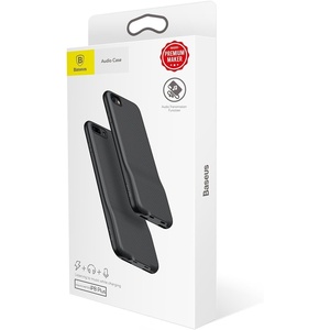 image:imageBaseus WIAPIPH8NVI01 iPhone 7 amp iPhone 8 Double LightningMusic Playback amp Charge Simultaneously Vertical Striped Design Audio Case Black